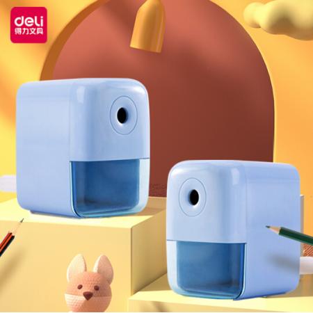 得力(deli)學(xué)生可自動(dòng)進(jìn)筆卷筆刀削筆機(jī)/鉛筆削筆器/削筆刀/轉(zhuǎn)筆刀 學(xué)生文具 藍(lán)色71158