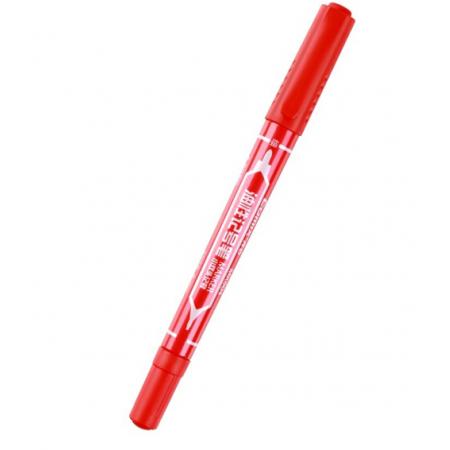 記號筆紅色	齊心MK804小雙頭