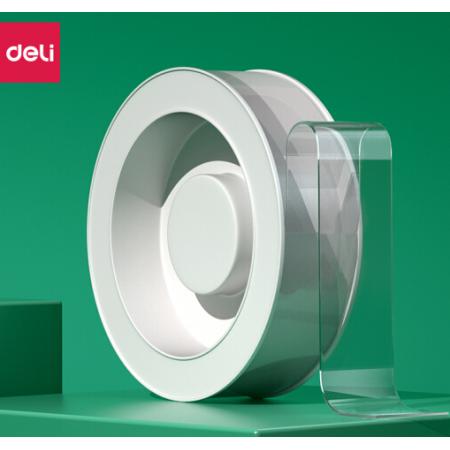 得力(deli)30mm*3m納米強(qiáng)力無(wú)痕魔力膠帶 透明家用車用無(wú)痕雙面膠 33601 可重復(fù)使用
