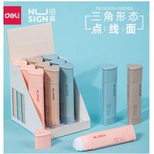 得力紐賽(NUSIGN)三角固體膠棒 PVP高粘固體膠膠水邊角涂抹 學生手工DIY辦公財務用品 21g單支裝NS142 三角形固體膠