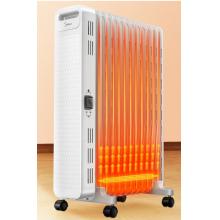 美的（Midea）取暖器/干衣機/輕音加濕烘衣 13片大面積勁暖節(jié)能電熱油汀HYX22N