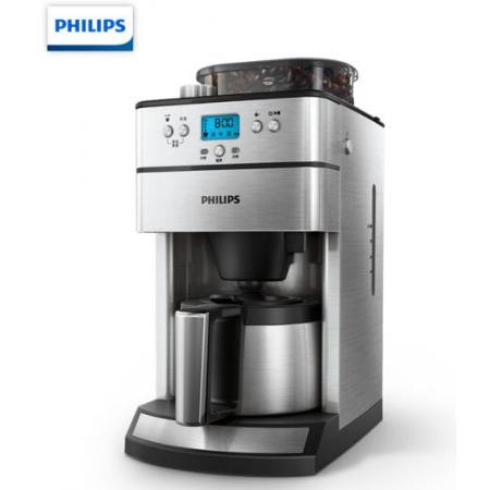 飛利浦（PHILIPS）咖啡機 全自動滴濾式帶磨豆保溫 預(yù)約功能 HD7753/00