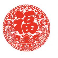窗花	 夢橋 老虎頭 40*58cm