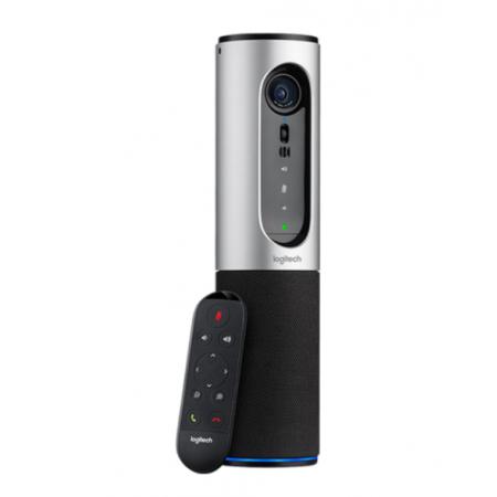 羅技（Logitech）CC2000e 移動辦公攝像頭 適用1-6人網絡視頻會議 便攜式一體化攝像頭 黑