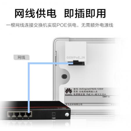 華為全屋WiFi6套裝5G覆蓋企業(yè)級智能 5762S-12SW 86面板AP+8口POE交換機(jī)