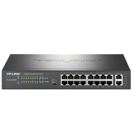 TP-LINK 18口千兆上聯(lián)網(wǎng)管PoE交換機 企業(yè)級交換機 監(jiān)控網(wǎng)絡(luò)分線器 分流器 TL-SL2218MP
