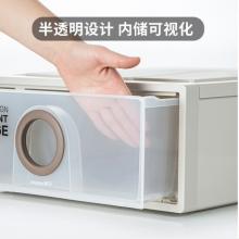 茶花 收納箱 大號(hào)收納盒  整理箱子 衣物棉被儲(chǔ)物箱 抽屜式單層收納柜A500M 兩只裝