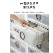 茶花 收納箱 大號收納盒  整理箱子 衣物棉被儲物箱 抽屜式單層收納柜B450S 16L兩只裝
