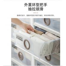 茶花 收納箱 大號收納盒  整理箱子 衣物棉被儲物箱 抽屜式單層收納柜A500S 21L 兩只裝
