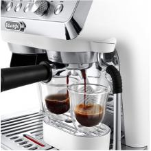 德龍（Delonghi）咖啡機 騎士系列半自動咖啡機 意式家用 泵壓萃取 一體式研磨器 小巧機身 EC9155.W 白色