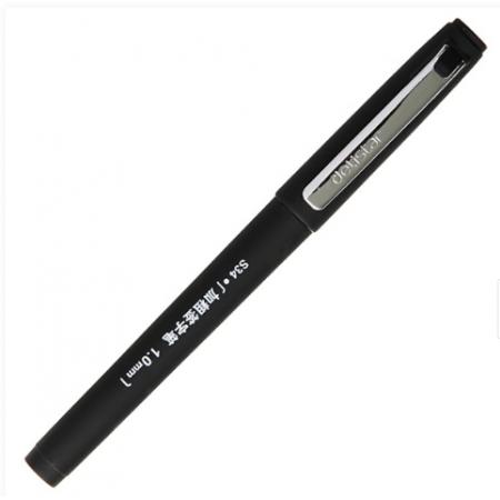 得力S34中性筆1.0mm子彈頭(黑)12只裝