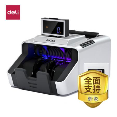 得力(deli)支持新版人民幣 銀行專用高配版驗鈔點鈔機 商用家用數(shù)錢機 智能語音收銀支付3919S