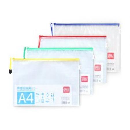 拉鏈袋得力 5654 PVC網(wǎng)格 A4