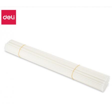 得力（deli） 3847 裝訂機(jī)專用裝訂鉚管4.8mm熱熔管卯管裝訂耗材柳管（透明） 100支/盒 1盒