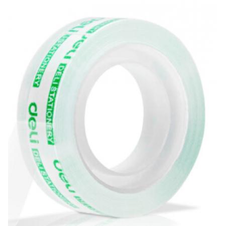 得力(deli) 易撕透明高粘文具膠帶/小膠帶 12mm*30Y(27.3m） 單卷裝