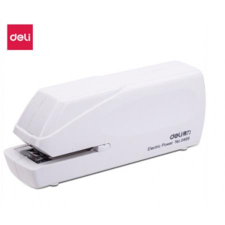 得力(deli) 電子自動(dòng)裝訂訂書器 辦公用品 白色0489