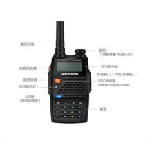 寶鋒（BAOFENG）UV-5R黑騎士 對講機 1-10公里專業(yè)雙頻雙守調(diào)頻手臺辦公 寶峰戶外自駕游車載臺