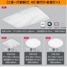 飛利浦（PILIPS）客廳燈L吸頂燈智控輕奢星云光效客廳臥室燈飾   三室一廳 9290025255 美妍智能Wii 套餐