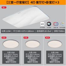 飛利浦（PILIPS）客廳燈L吸頂燈智控輕奢星云光效客廳臥室燈飾 三室一廳 9290025255 美妍智能Wii 套餐