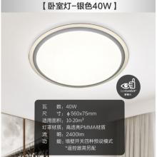 飛利浦 PHILIPS 吸頂燈客廳臥室圓形吸頂燈 幻鏡圓形40W 27-65K銀色（不含遙控需另購）