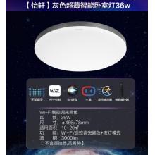 飛利浦  客廳燈LED吸頂燈北歐簡約客廳臥室燈飾 怡軒智能WiFi 版 36W灰色9290031828