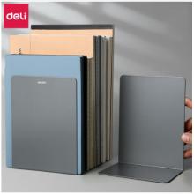 得力書(shū)立書(shū)夾書(shū)靠書(shū)擋書(shū)檔鐵書(shū)架簡(jiǎn)易桌上夾書(shū)器學(xué)生用簡(jiǎn)約桌面課桌收納放書(shū)的架子創(chuàng)意ins風(fēng)擋板隔板書(shū) 深灰色金屬書(shū)立-2片