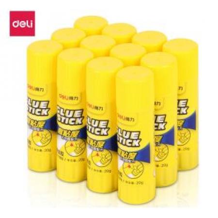  得力(deli)20g高粘度PVP固體膠水 無(wú)甲醛快干耐用膠棒 12支裝 辦公用品 7092