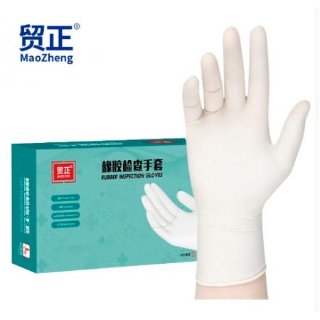 一次性橡膠手套	貿(mào)正/大號L碼/100只/盒