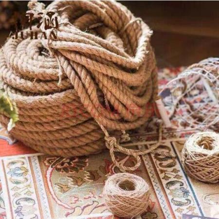 芷郁 原色麻繩50米/卷 粗4mm繩子