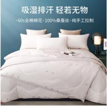 南極人NanJiren【純棉抑菌面料】100%純蠶絲子母被芯二合一被子 加厚春秋 雙人200*230cm約8斤