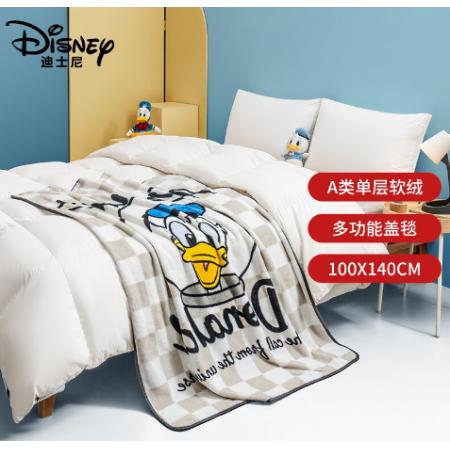迪士尼(Disney)兒童卡通單層毛毯可用辦公室午睡毯法蘭絨蓋毯兒童毯子?jì)雰簩殞氃铺?140*100cm