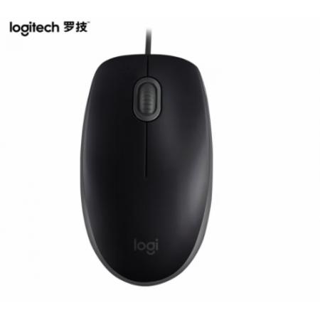 羅技（Logitech）M110 鼠標(biāo) 有線鼠標(biāo) 辦公鼠標(biāo) 輕音鼠標(biāo) 對稱鼠標(biāo) 黑色
