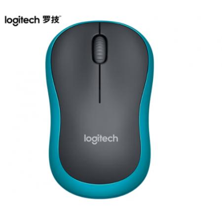 羅技（Logitech）M185鼠標(biāo) 無線鼠標(biāo) 辦公鼠標(biāo) 對(duì)稱鼠標(biāo) 黑色藍(lán)邊 帶無線2.4G接收器