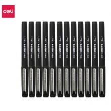 得力（deli）S34 簽字筆  黑色1.0mm 12支/盒