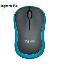 羅技（Logitech）M185鼠標(biāo) 無線鼠標(biāo) 辦公鼠標(biāo) 對(duì)稱鼠標(biāo) 黑色藍(lán)邊 帶無線2.4G接收器