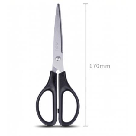 得力(deli)170mm辦公 剪刀 1把 辦公用品 黑色0603
