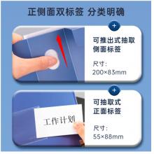 得力(deli)1只75mmA4塑料文件盒檔案盒 加厚資料盒財(cái)務(wù)憑證 考試收納 5684