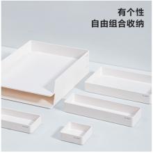 得力紐賽(NUSIGN) 辦公收納6件套 德國創(chuàng)意設(shè)計DIY文件架文件框盤桌面收納新人入職套裝 凈白NS001