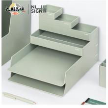 紐賽(NUSIGN) 辦公收納6件套 德國創(chuàng)意設(shè)計(jì) DIY文件框桌面收納盒文件盤入職套裝 灰色和抹苔綠隨機(jī)發(fā)貨NS001