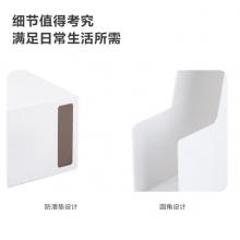 得力紐賽(NUSIGN)極簡風(fēng)文件框 德國創(chuàng)意設(shè)計(jì) 書立盒A4文件架文件收納架辦公桌面收納整理 凈白NS022