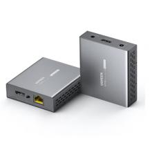 綠聯(lián)（UGREEN） HDMI延長器50米 4K60HZ高清單網(wǎng)線轉(zhuǎn)HDMI傳輸器 本地環(huán)出音頻分離器一對(duì)裝 10938
