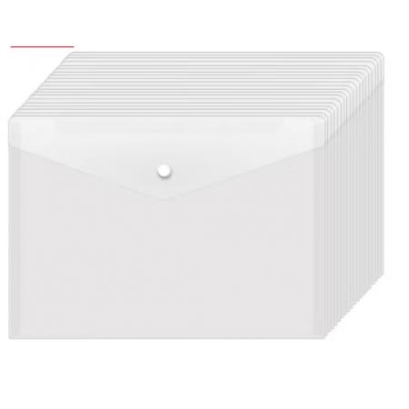 易利豐（elifo） 20個(gè)裝A4按扣學(xué)生透明文件袋 辦公用品 文具C310E