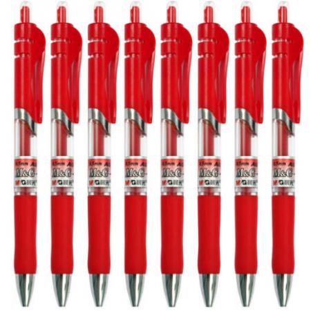 晨光(M&G)簽字筆	 K-35 0.5mm紅色簽字筆/盒