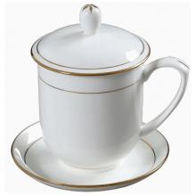 景德鎮(zhèn)骨瓷茶杯陶瓷杯子帶蓋辦公室水杯