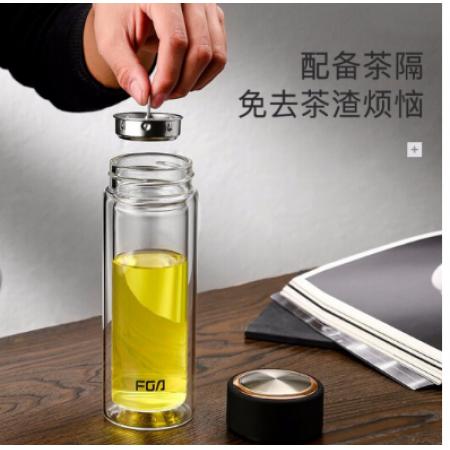 帶茶隔水杯	富光500ML雅黑