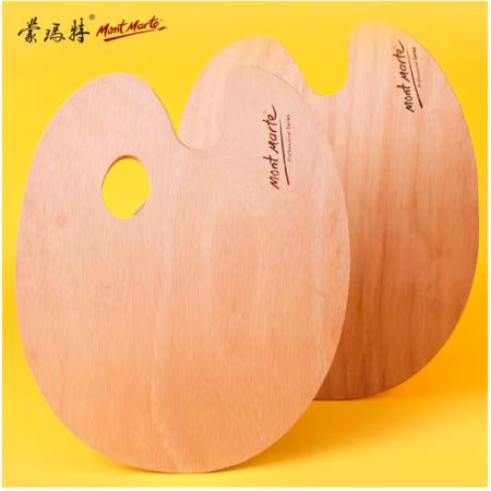 蒙瑪特(Mont Marte)顏料調(diào)色盤30*38cm 繪畫調(diào)色板美術(shù)學(xué)生畫畫用顏料盤 木質(zhì)光滑易清洗橢圓繪畫盒MCG0009