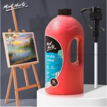 蒙瑪特(Mont Marte)丙烯顏料1l大紅 大瓶美術(shù)手繪彩繪墻繪畫畫丙烯顏料套裝 大容量繪畫防水顏料MSCH0104CN