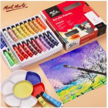 蒙瑪特(Mont Marte)丙烯顏料36色12ml 美術(shù)丙烯畫顏料diy畫畫色彩套裝 涂鴉手繪墻繪防水顏料PMHS0050