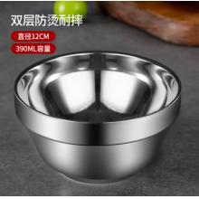美廚304不銹鋼碗 12cm 湯碗餐具面碗 雙層隔熱