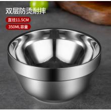 美廚304不銹鋼碗 11.5cm 湯碗餐具面碗 雙層隔熱